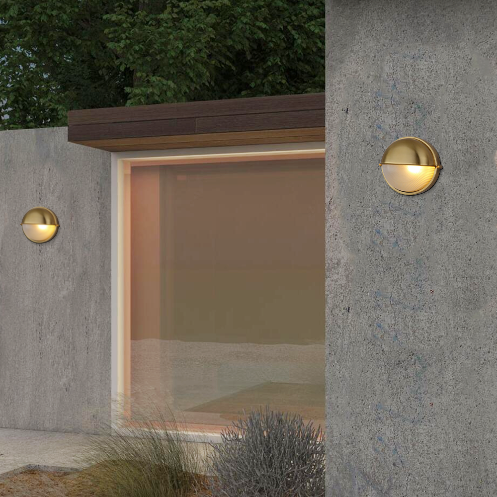 Modern Round Outdoor Wall Lamp